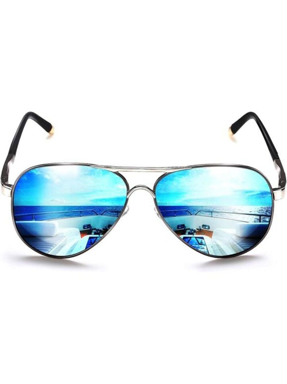 Polarized Aviator Sunglasses for Men Women UV400 Driving Outdoor Metal Frame